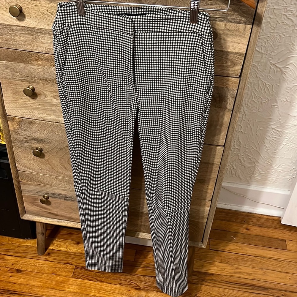 Zara black and white gingham pants